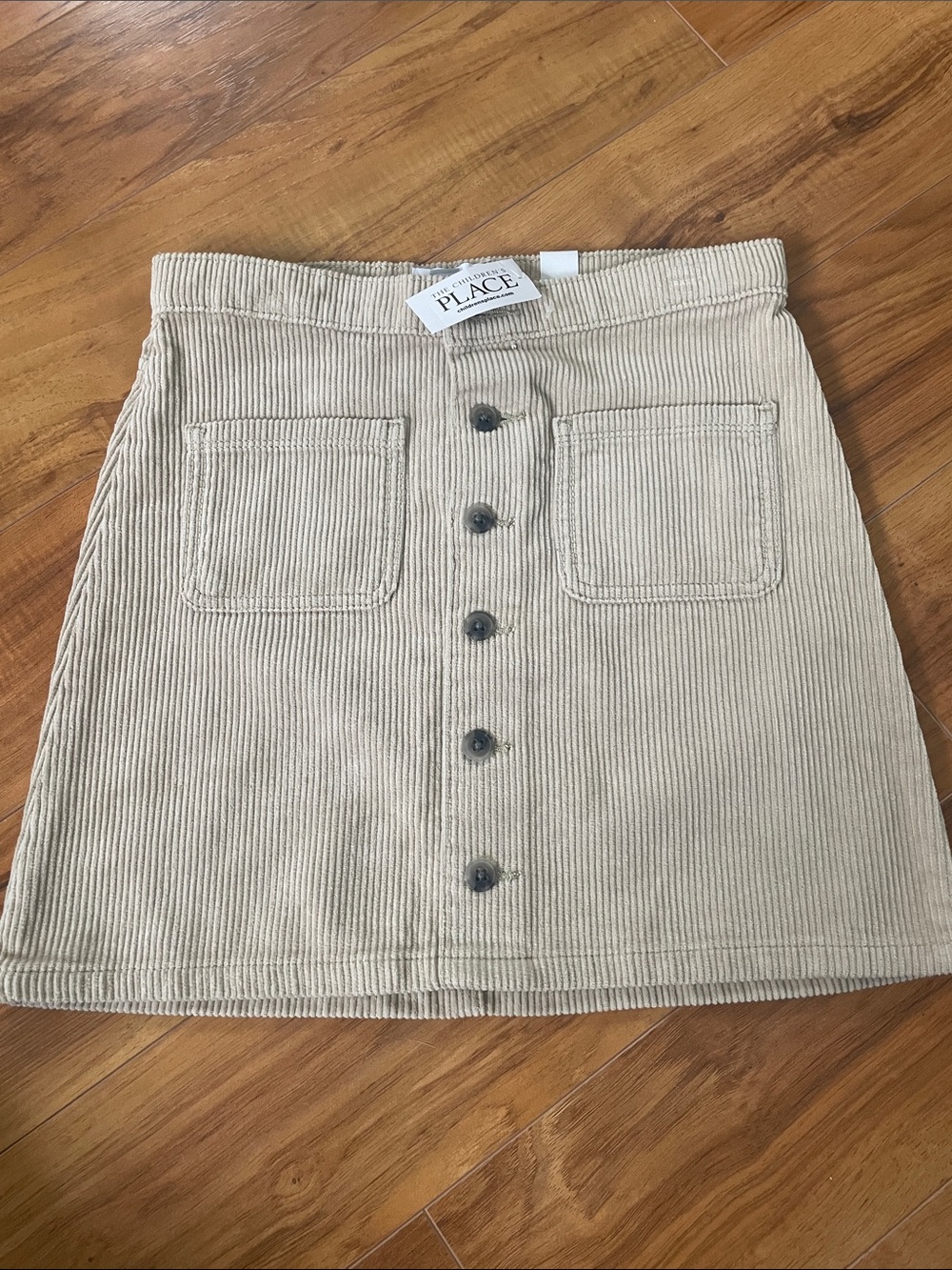 The Children's Place Beige Corduroy Button-Front Mini Skirt